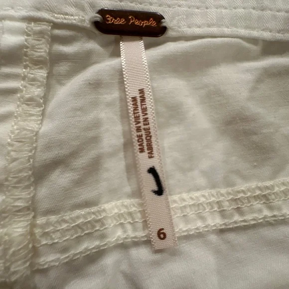 Free People White Wide-Leg Cargo Pants - Picture 7 of 15